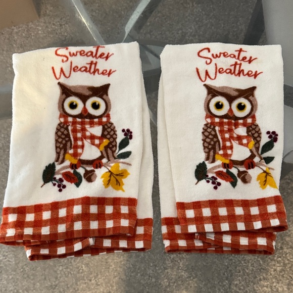 Other - Sweater Weather Owl Kitchen Towels